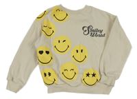 Smetanová mikina se smajlíky