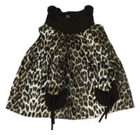 Hnědo-černé vzorované šaty Roberto Cavalli 