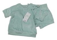 Nové - 2set - Mint sametové kraťasy + tričko George