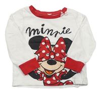 Bílé pyžamové triko s Minnie Disney