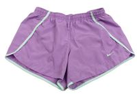 Fialové šusťákové sportovní kraťasy Nike