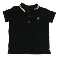 Černé polo tričko s palmou F&F