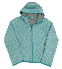 Modro-bílá žíhaná softshellová bunda s kapucí Yigga