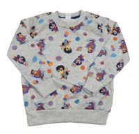 Šedá mikina s hrdiny 