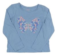 Světlemodré tričko s kytičkami Primark