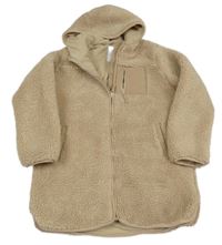 Béžová huňatá podšitá bunda s kapucí Matalan