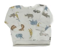 Bílá mikina se zvířaty Matalan