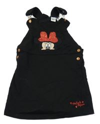 Černé teplákové laclové šaty s Minnie Disney