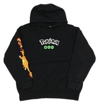 Černá mikina s Pokémony a kapucí 