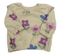 Béžová květovaná mikina Primark