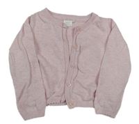 Světlerůžový propínací svetr Next