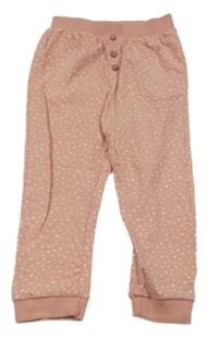 Růžové vzorované tepláky s knoflíky Topomini