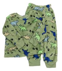 Světlekhaki plyšové pyžamo s dinosaury Originals