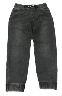 Tmavošedé teplákové cuff rifle