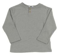 Šedé melírované žebrované mikinotriko M&S