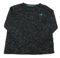 Černé melírované triko s dinem F&F