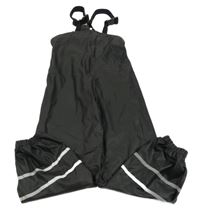 Černé nepromokavé laclové kalhoty 