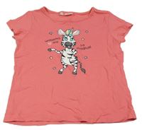 Růžové tričko se zebrou bpc