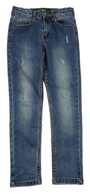 Modré skinny rifle s prošoupáním 