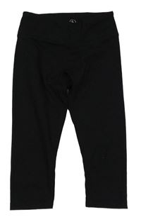 Černé funkční sportovní capri legíny 90degree