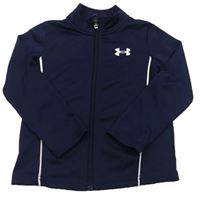 Tmavomodrá funkční sportovní mikina s proužky Under Armour