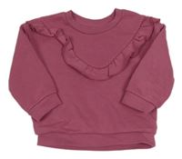 Růžová mikina s volánky zn. Primark