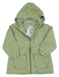 Nové - Světlezelená riflová jarní parka s kapucí zn. M&S