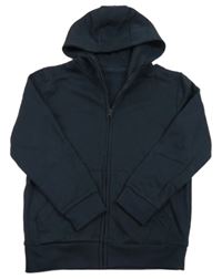 Tmavomodrá propínací mikina s kapucí Dunnes