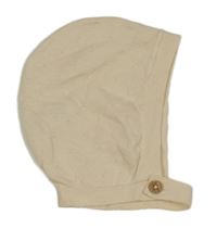 Béžová pletetená čepice s dirkovaným vzorem 