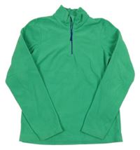 Zelená fleecová mikina se stojáčkem Mountain Warehouse