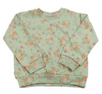 Světlezelená mikina s kytičkami Nutmeg