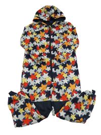 Barevná hvězdičkovaná softshellová kombinéza s kapucí Lupilu 