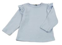 Světlemodrý svetr s volánky F&F