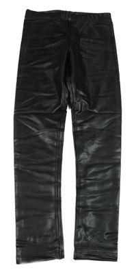 Černé koženkové legíny H&M
