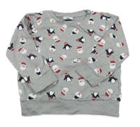 Šedá vánoční mikina s obrázky Topolino