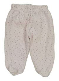 Světlerůžové sametové polodupky s puntíky a srdíčky