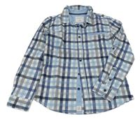 Modro-tmavomodro-bílá kostkovaná košile Reserved