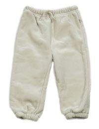 Smetanové žebrované sametové tepláky Ergee 