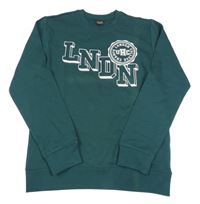 Petrolejová mikina s nápisem OVS