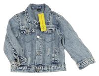 Nové - Světlemodrá riflová bunda s prošoupáním Shein