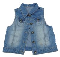 Modrá riflová vesta Tu