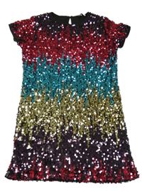 Barevné pruhované společenské flitrové šaty Pep&Co.