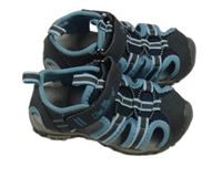 Tmavomodro-modré koženkovo/neoprenové sandály Kuniboo vel. 23