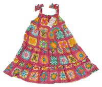 Nové - Růžové šaty s kytičkami Matalan