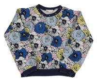 Barevná květovaná mikina 