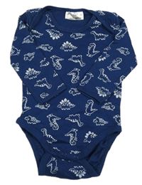 Tmavomodré body s dinosaury Ergee