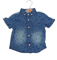 Nové - Modrá riflová košile s palmami Primark