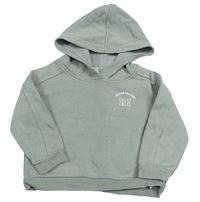 Khaki oversize mikina s logem a kapucí RIVER ISLAND