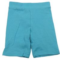 Azurové žebrované legínové kraťasy PRIMARK 