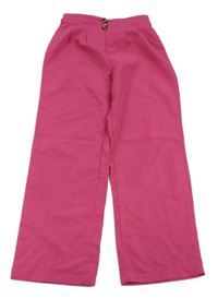 Tmavorůžové kalhoty s knoflíky zn. SHEIN